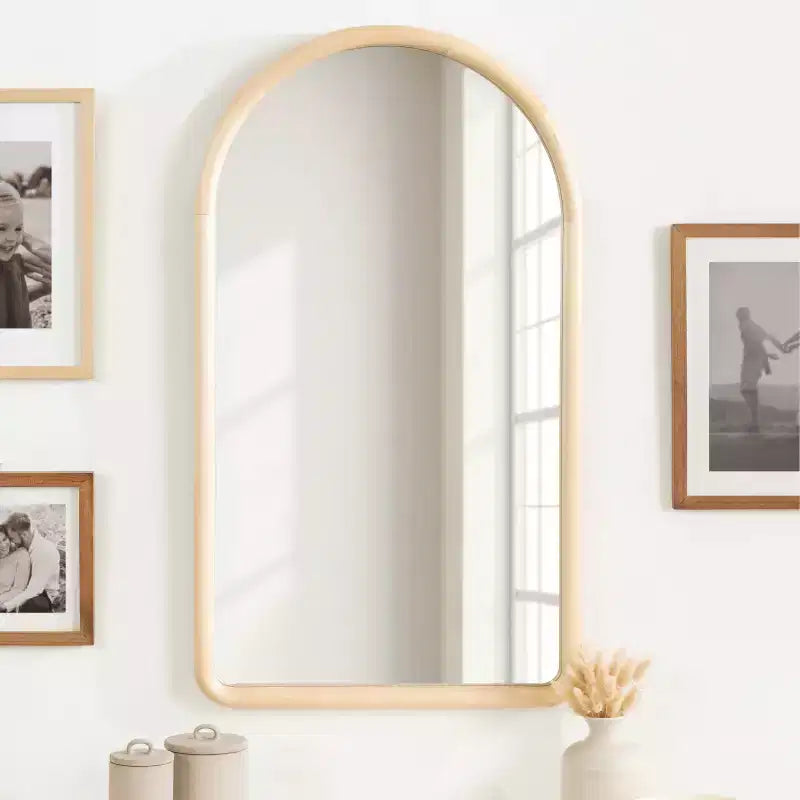 Specchio da parete ad arco naturale, singolo, 20"x36"