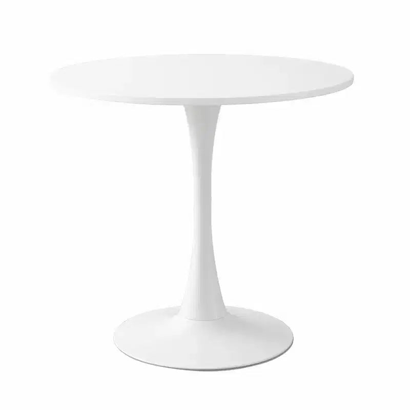 Tavolo da pranzo rotondo con piedistallo per 2 in nero/marmo/noce/bianco