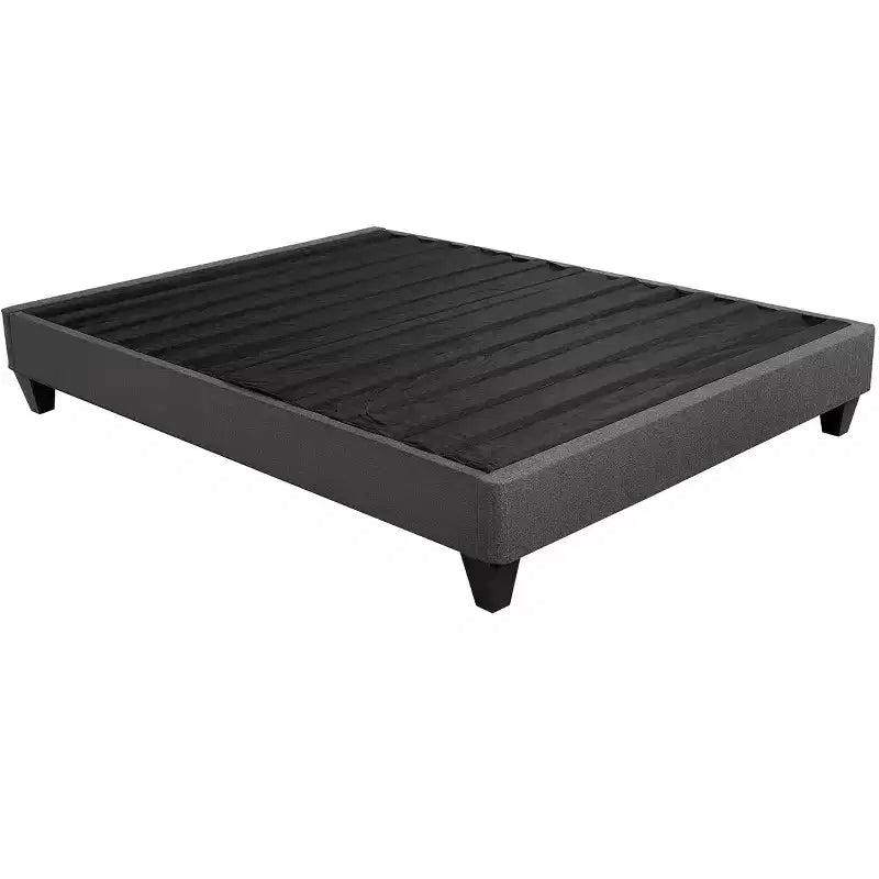 Speedy Dark Grey Upholstered Platform Bed Base