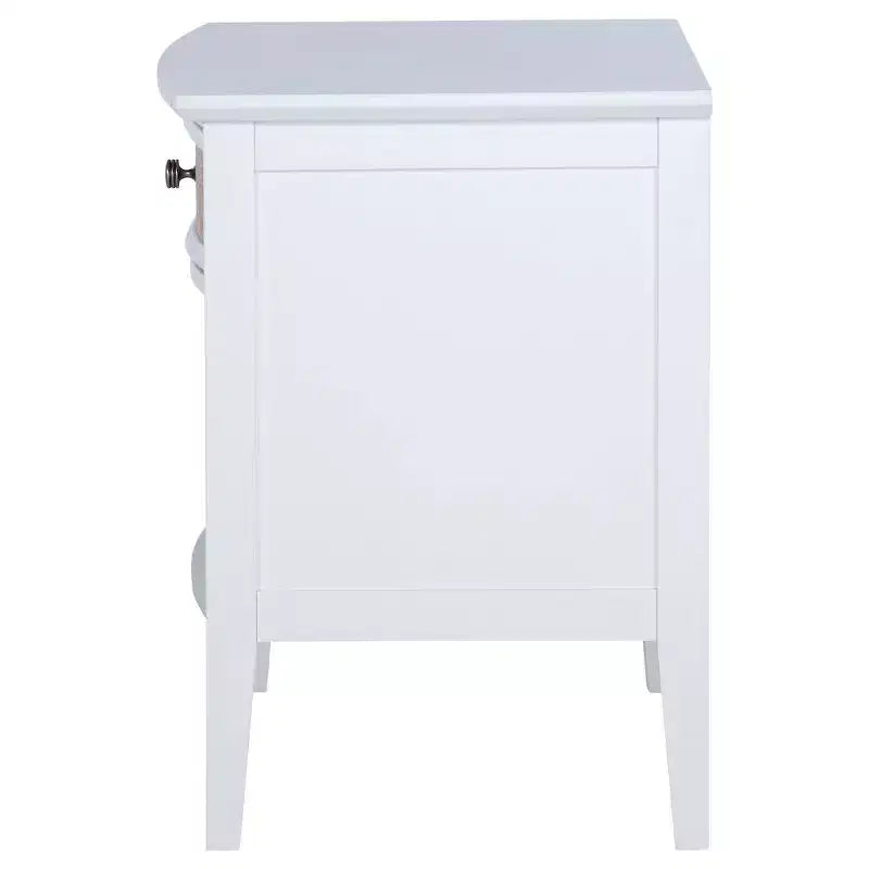 Comodino bianco a 1 cassetto per adulti