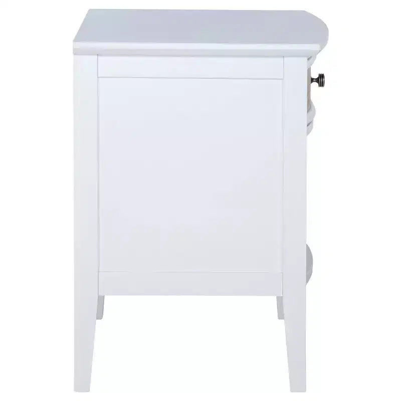 Comodino bianco a 1 cassetto per adulti