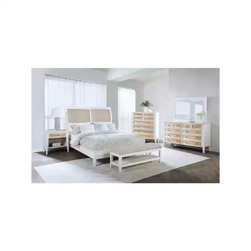 Comodino bianco a 1 cassetto per adulti