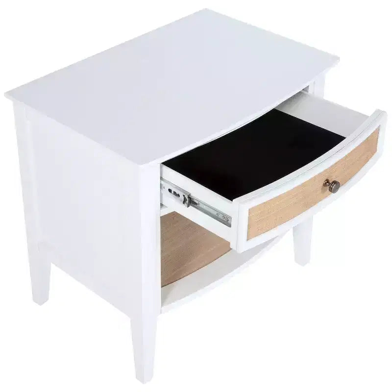 Comodino bianco a 1 cassetto per adulti