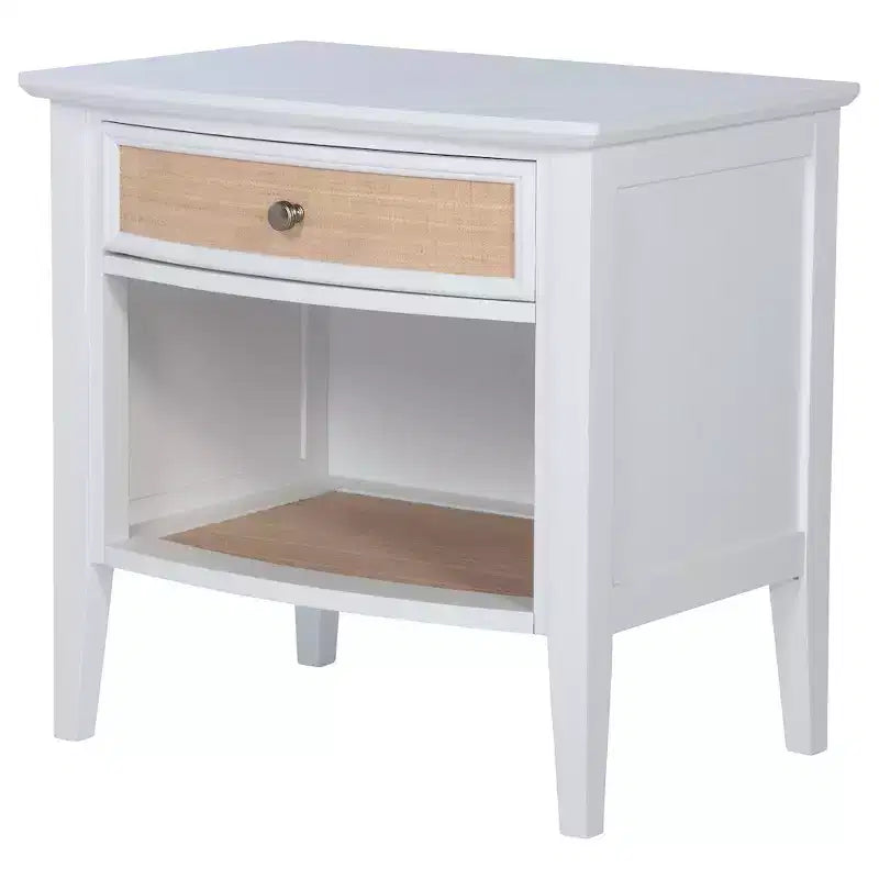 Comodino bianco a 1 cassetto per adulti