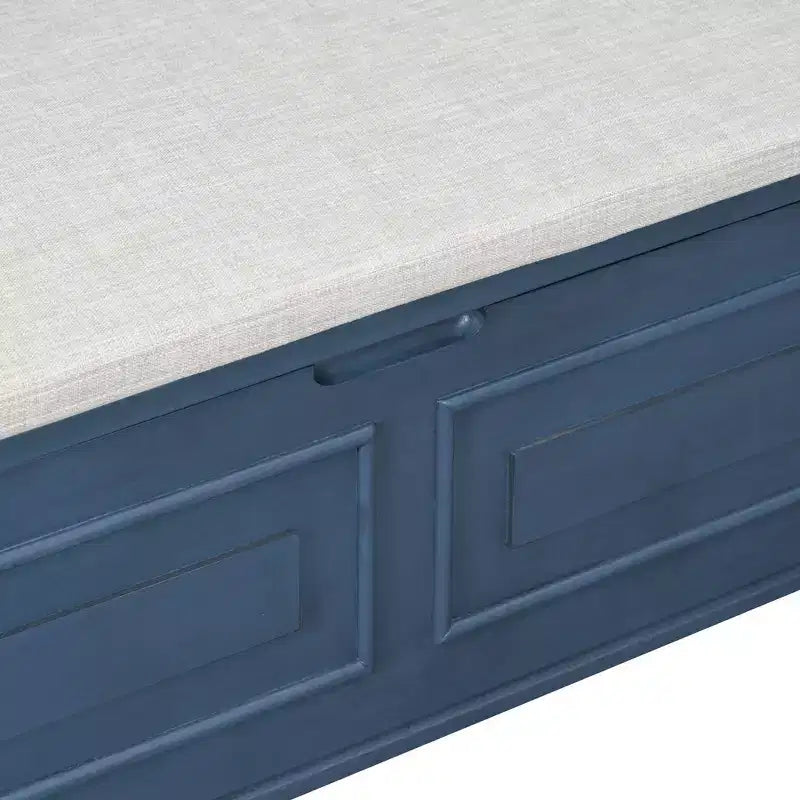 Panca contenitore imbottita multicolore con cuscino rimovibile, 1 posto