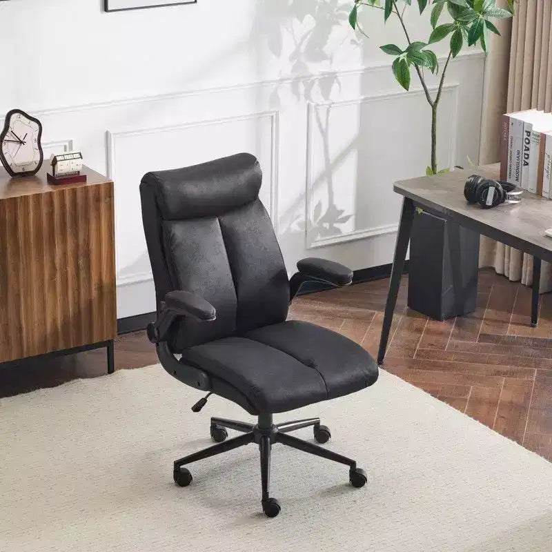 Sedia girevole da ufficio a schienale medio in nero/grigio/verde oliva/colori retrò con braccioli regolabili, singola
