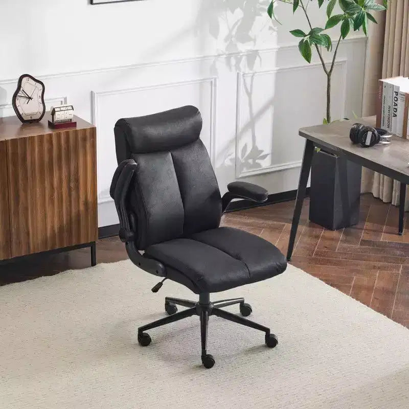 Sedia girevole da ufficio a schienale medio in nero/grigio/verde oliva/colori retrò con braccioli regolabili, singola