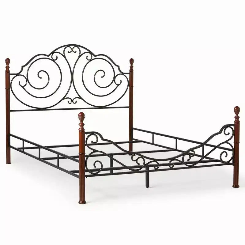 Struttura letto in ferro Cherry Bronze, misura matrimoniale, 2 persone
