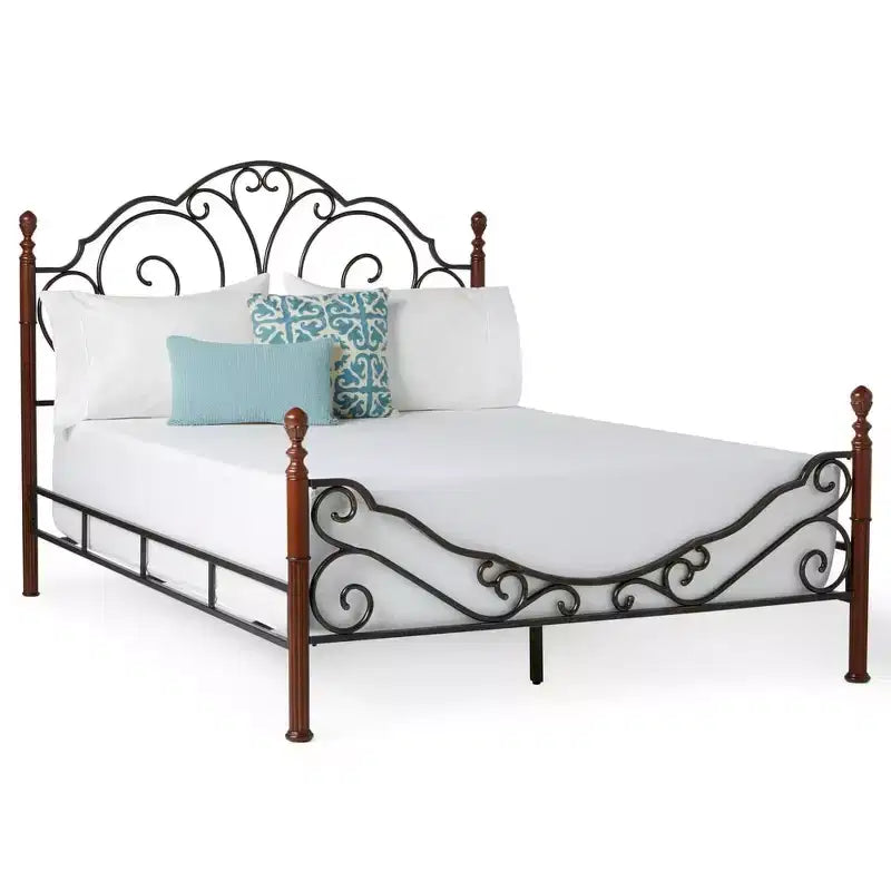 Struttura letto in ferro Cherry Bronze, misura matrimoniale, 2 persone