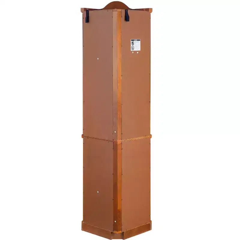 Mobile Contenitore Alto Marrone a 2 Ante con 5 Ripiani, MDF, Montaggio per 1 Persona