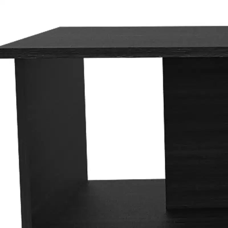 Tavolino da caffè rettangolare in legno composito nero