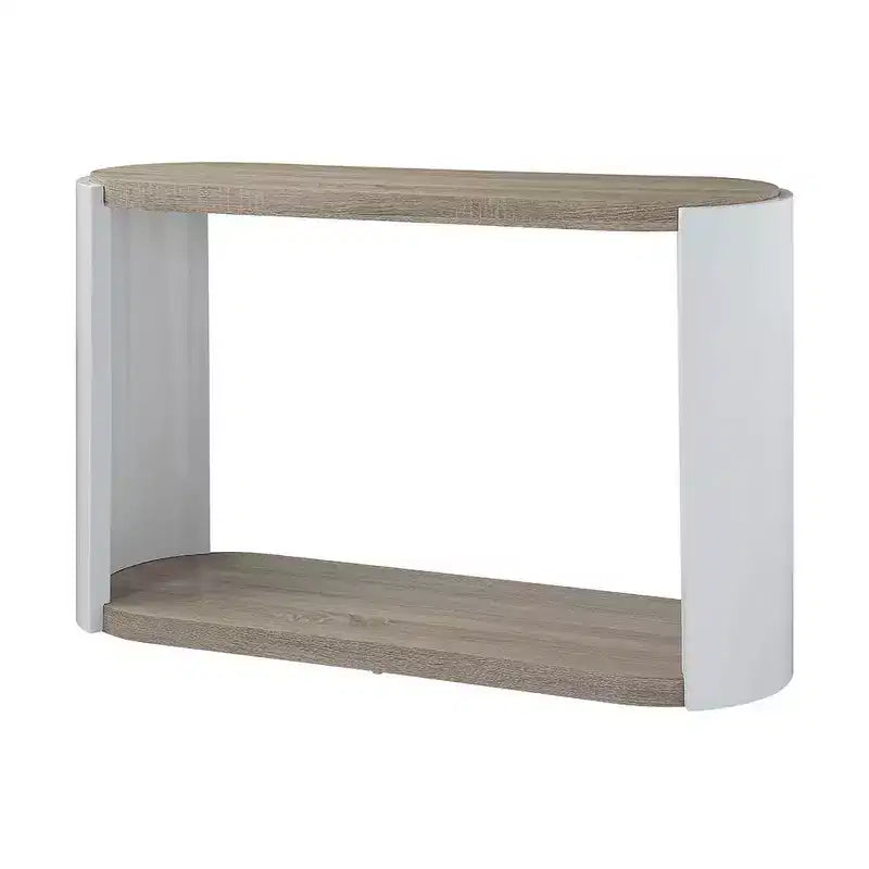 Acme Furniture Zoma Console Table White/Oak Finish
