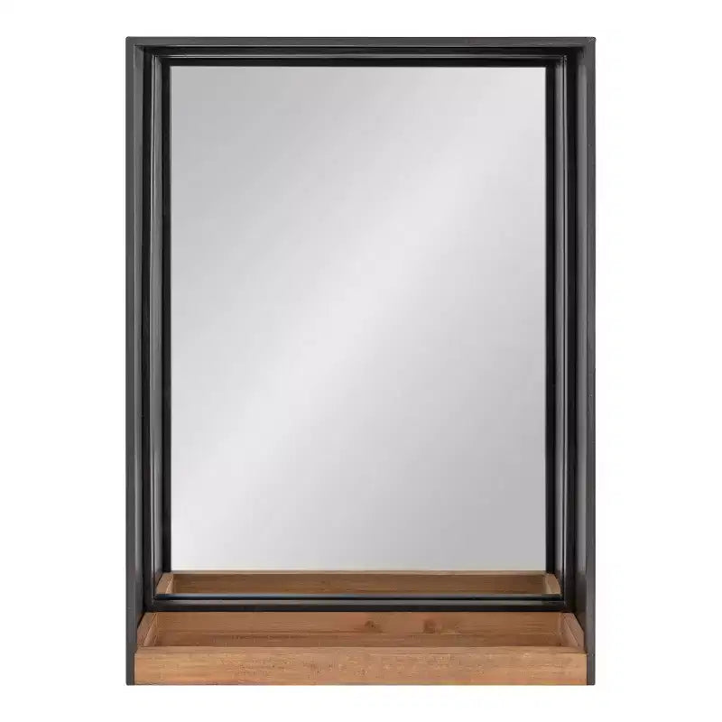 Specchio da parete funzionale Mehta marrone rustico - Kate & Laurel All Things Decor
