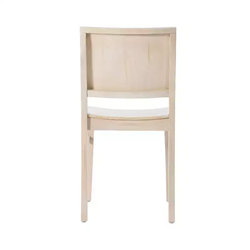 Sedia da pranzo senza braccioli anticata bianca/nera con schienale curvo, legno massiccio, 1 posto
