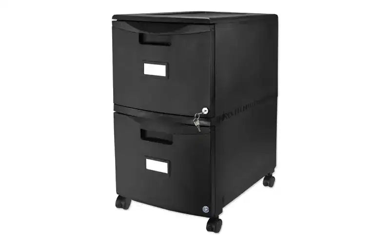 Classificatore mobile a 2 cassetti nero, utente singolo