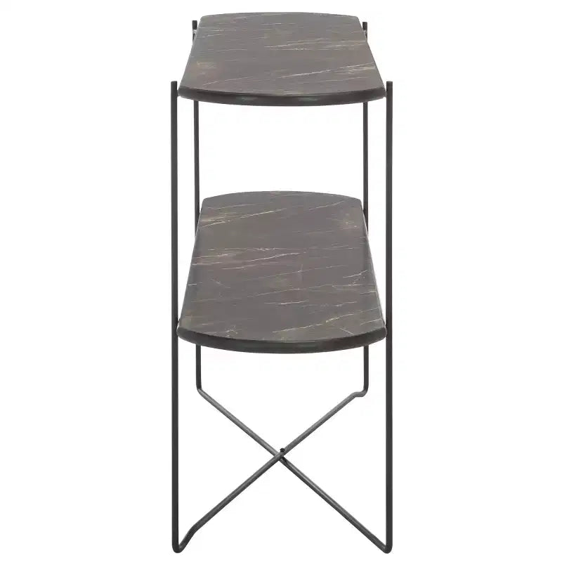 Consolle Moderna con Ripiano Aperto – Gambe in Metallo Nero, Vari Colori