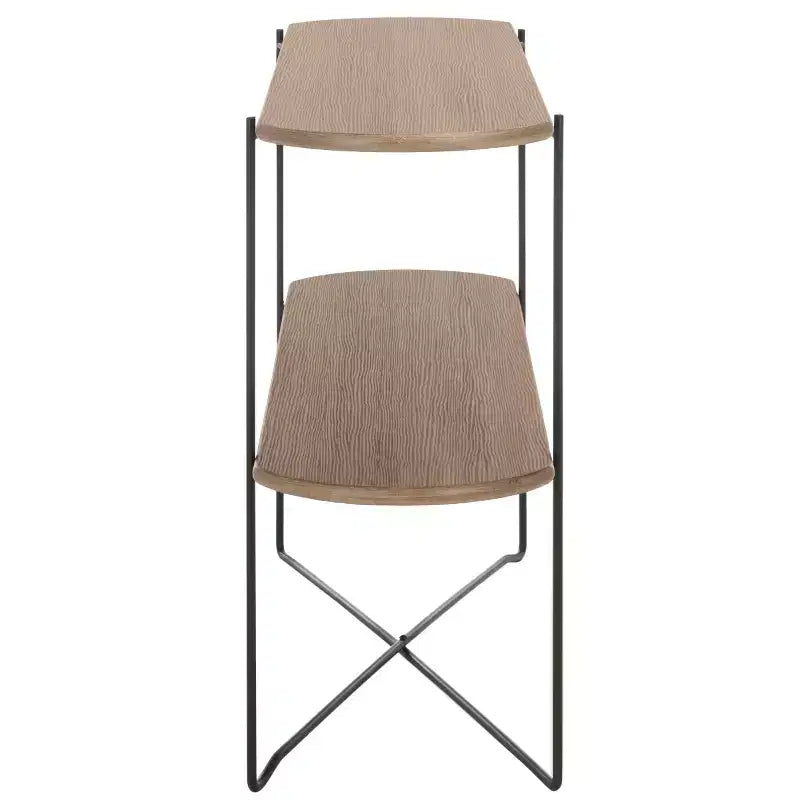 Consolle Moderna con Ripiano Aperto – Gambe in Metallo Nero, Vari Colori