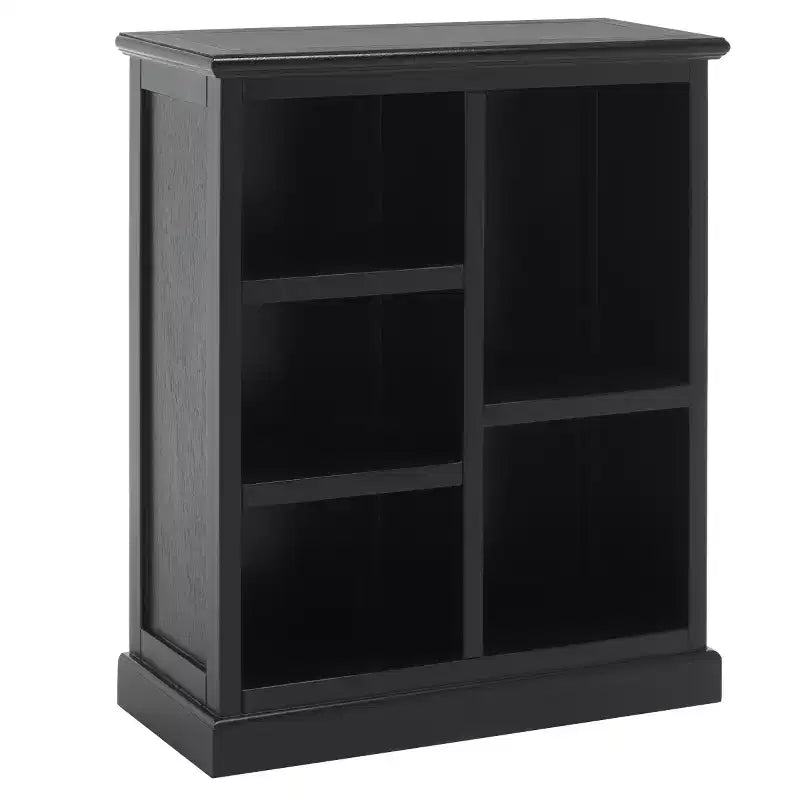 Libreria a 5 ripiani, Nero / Grigio Malva / Bianco / Bianco anticato, Singolo