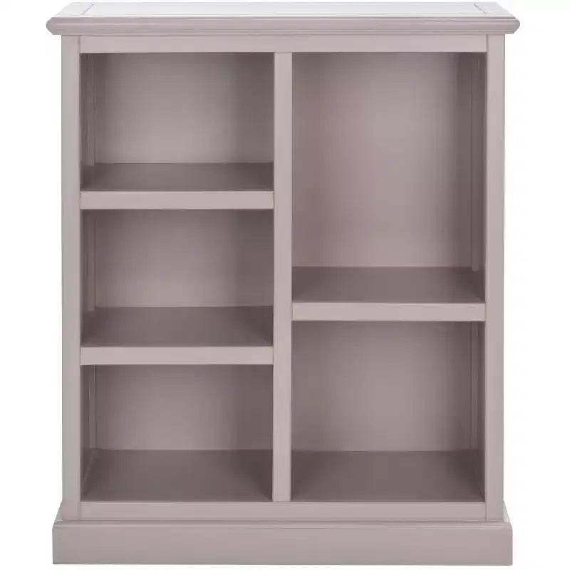 Libreria a 5 ripiani, Nero / Grigio Malva / Bianco / Bianco anticato, Singolo