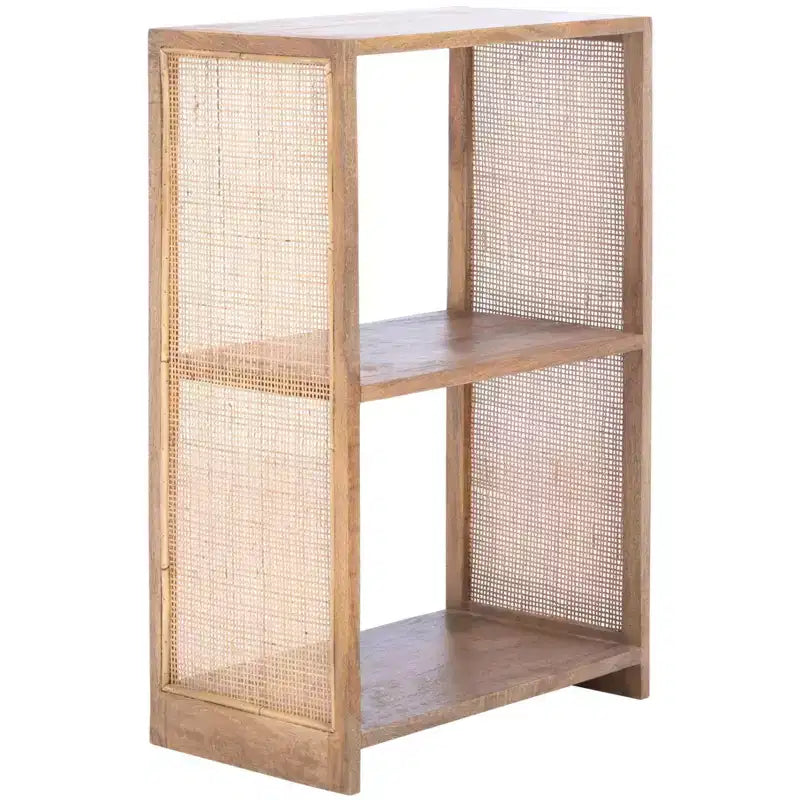 Etagere a 2 ripiani in legno di mango naturale e marrone dorato - 1 Persona