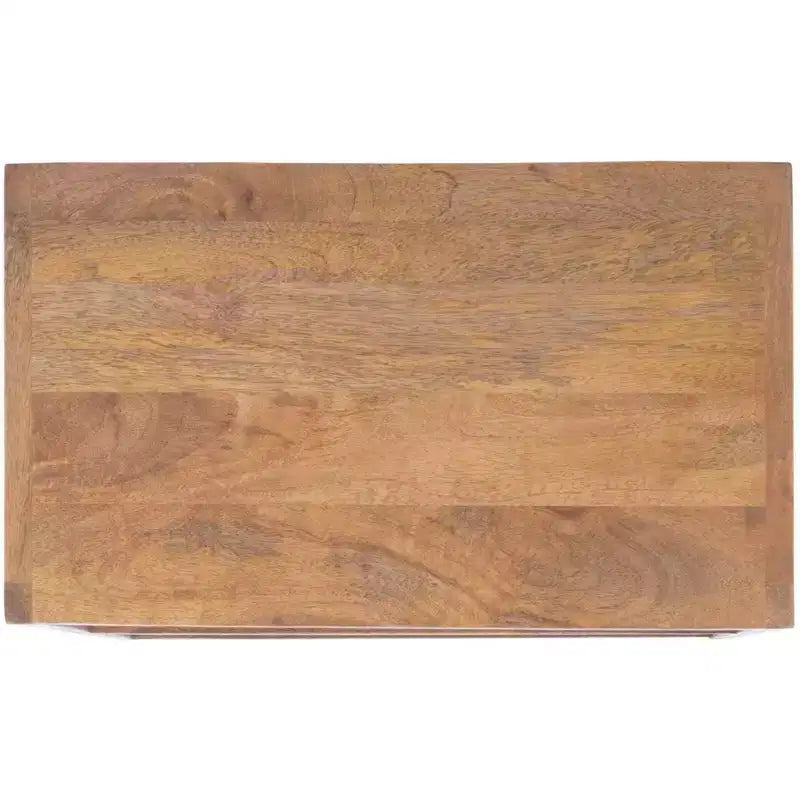 Etagere a 2 ripiani in legno di mango naturale e marrone dorato - 1 Persona
