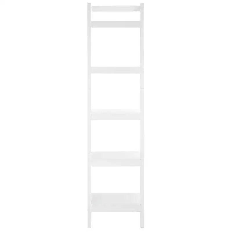 Etagere a 5 ripiani inclinata nera/marrone miele/naturale/bianca, montaggio a 1 persona
