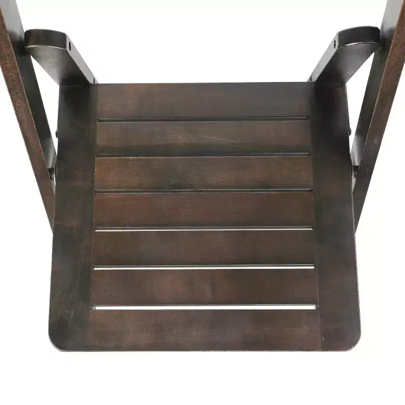 Sedie da pranzo pieghevoli in legno massello bianco/rovere, stile coloniale americano, set da 2
