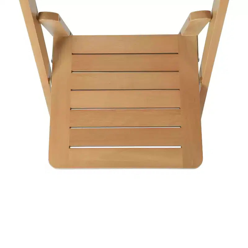 Sedie da pranzo pieghevoli in legno massello bianco/rovere, stile coloniale americano, set da 2