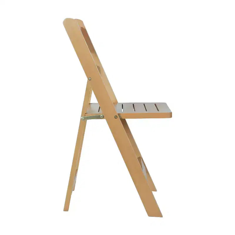 Sedie da pranzo pieghevoli in legno massello bianco/rovere, stile coloniale americano, set da 2