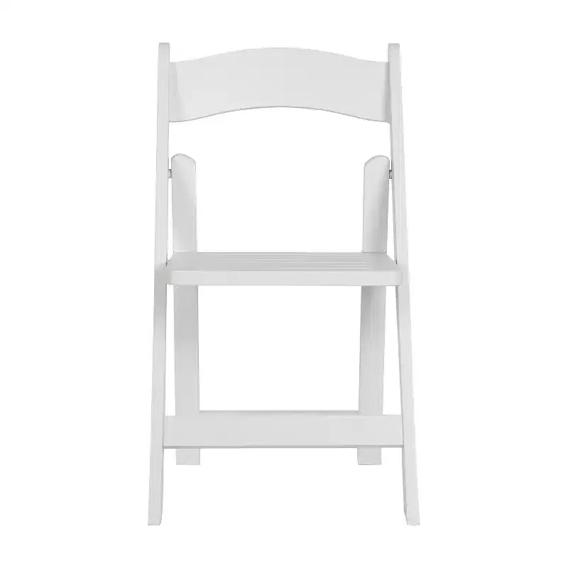 Sedie da pranzo pieghevoli in legno massello bianco/rovere, stile coloniale americano, set da 2