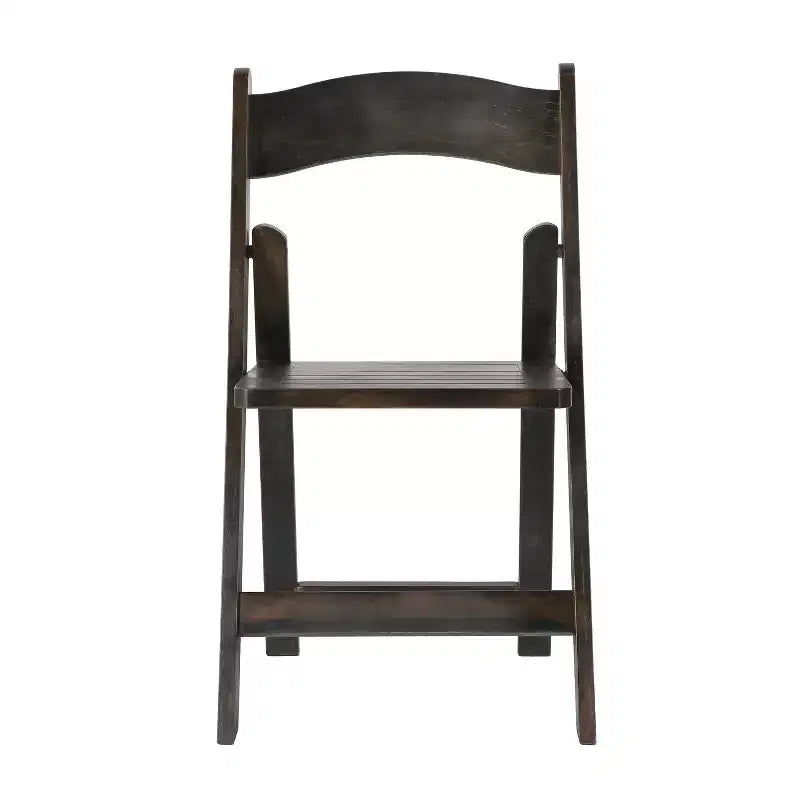 Sedie da pranzo pieghevoli in legno massello bianco/rovere, stile coloniale americano, set da 2