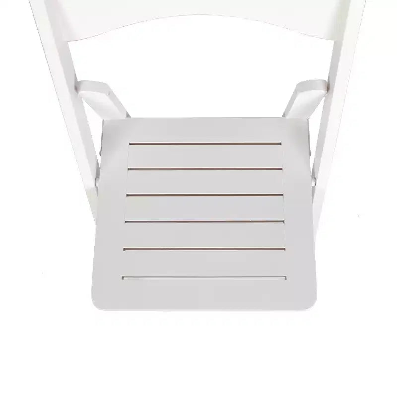 Sedie da pranzo pieghevoli in legno massello bianco/rovere, stile coloniale americano, set da 2