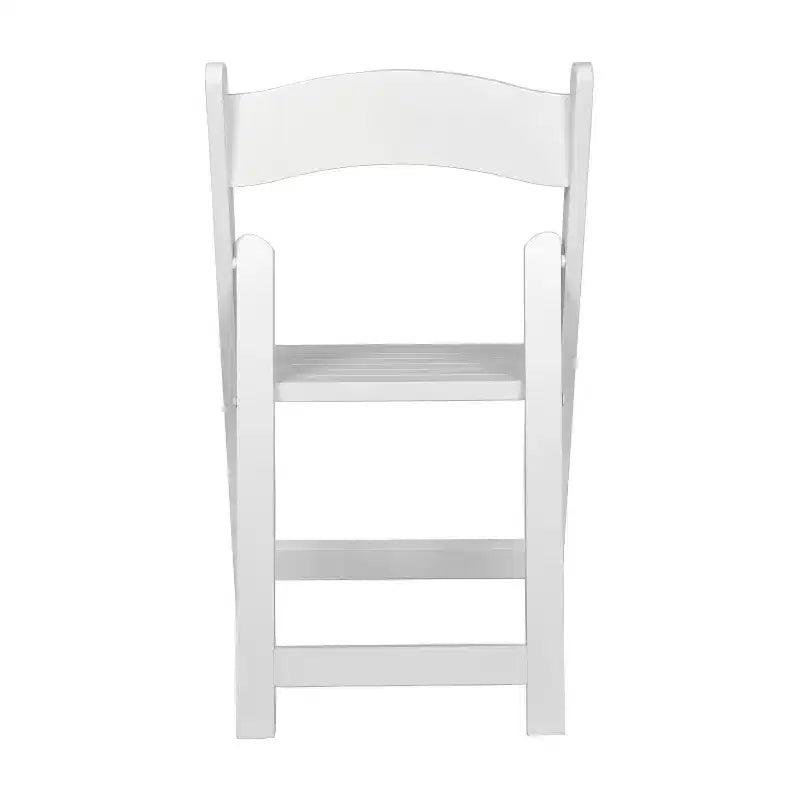 Sedie da pranzo pieghevoli in legno massello bianco/rovere, stile coloniale americano, set da 2
