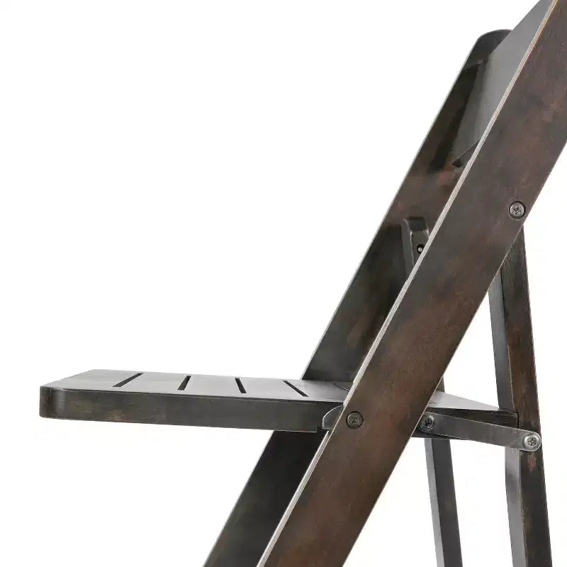 Sedie da pranzo pieghevoli in legno massello bianco/rovere, stile coloniale americano, set da 2
