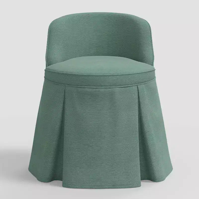 Sedia da toeletta imbottita senza braccioli – Gingham / Lino / Bouclé, 1 posto