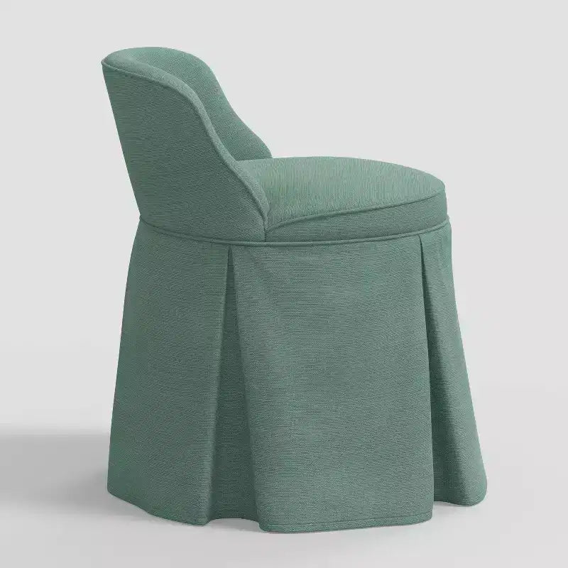 Sedia da toeletta imbottita senza braccioli – Gingham / Lino / Bouclé, 1 posto