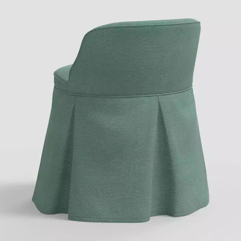 Sedia da toeletta imbottita senza braccioli – Gingham / Lino / Bouclé, 1 posto