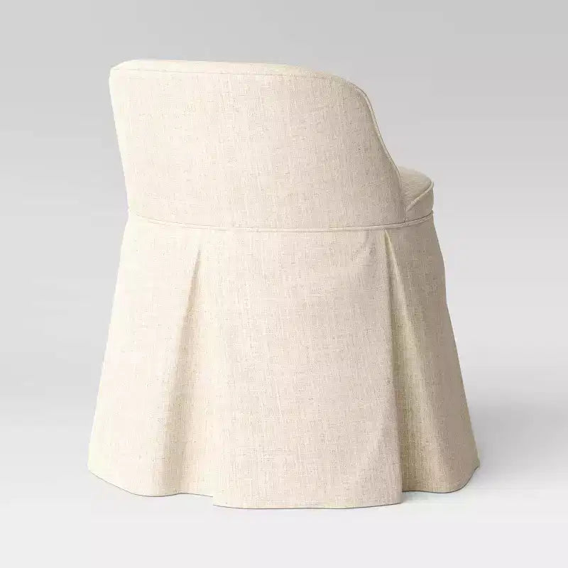 Sedia da toeletta imbottita senza braccioli – Gingham / Lino / Bouclé, 1 posto