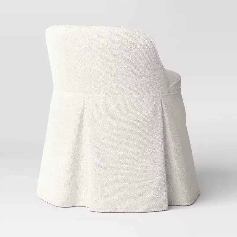 Sedia da toeletta imbottita senza braccioli – Gingham / Lino / Bouclé, 1 posto