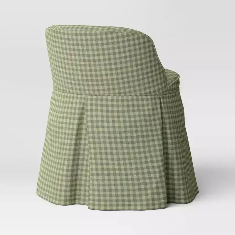 Sedia da toeletta imbottita senza braccioli – Gingham / Lino / Bouclé, 1 posto