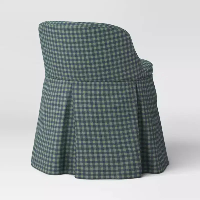 Sedia da toeletta imbottita senza braccioli – Gingham / Lino / Bouclé, 1 posto