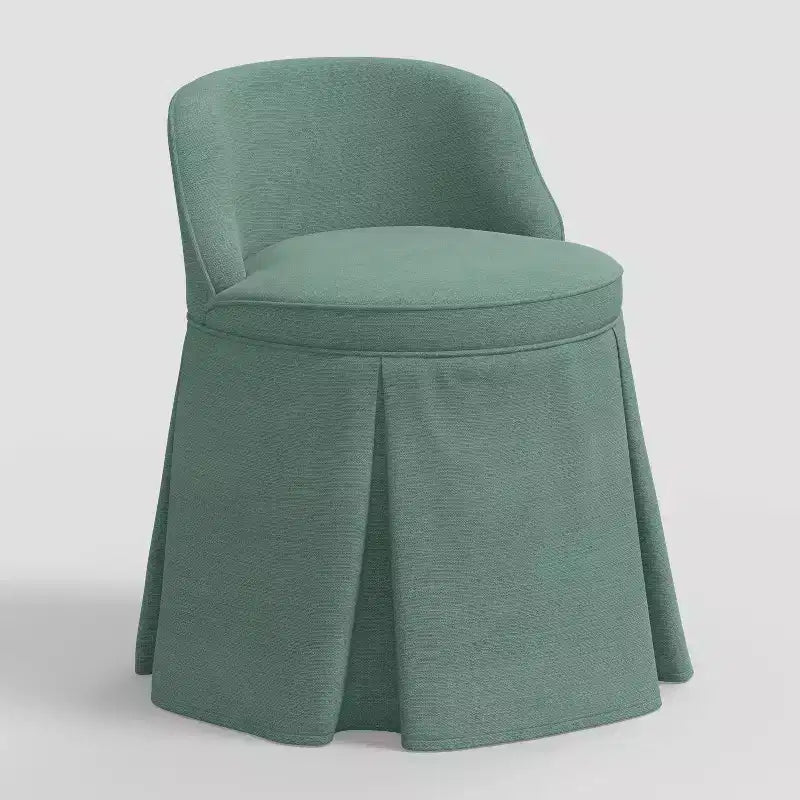 Sedia da toeletta imbottita senza braccioli – Gingham / Lino / Bouclé, 1 posto