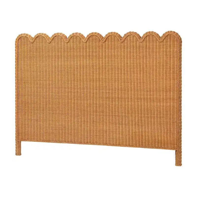 Testiera autoportante in rattan smerlato, miele/miele chiaro, per 1 adulto